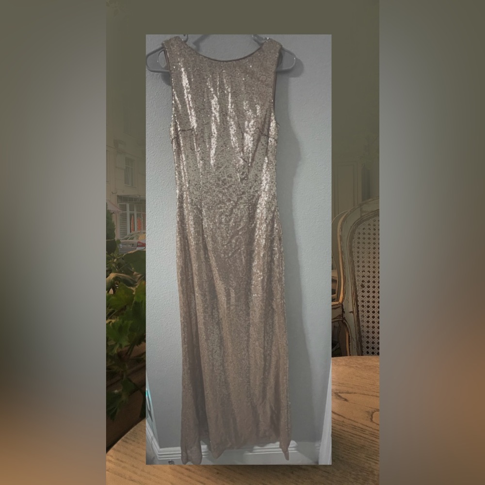 Gold sequined dress